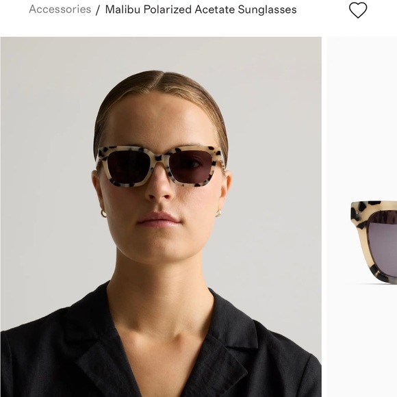 Malibu QUINCE Tortoiseshell Square Frame Women's Sunglasses Acetate - Picture 4 of 7